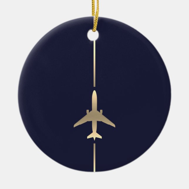 Ornamento minimalista de aviación (Frente)