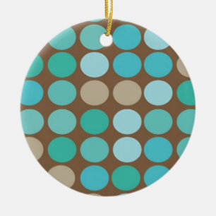 Ornamento moderno Aqua Blue Verde azulada y Brown
