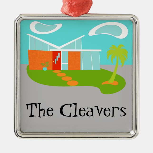 Ornamento moderno de la casa del dibujo animado de (Frente)