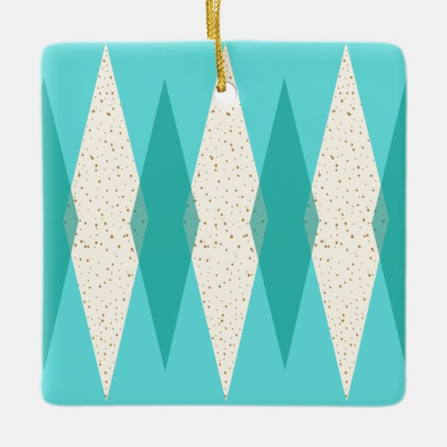 Ornamento moderno del navidad de Argyle de los (Anverso)