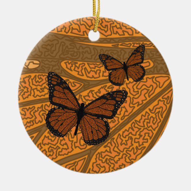 Ornamento Monarca Doodled (Frente)