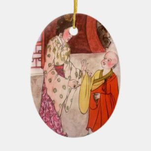 Ornamento monje budista pequeño