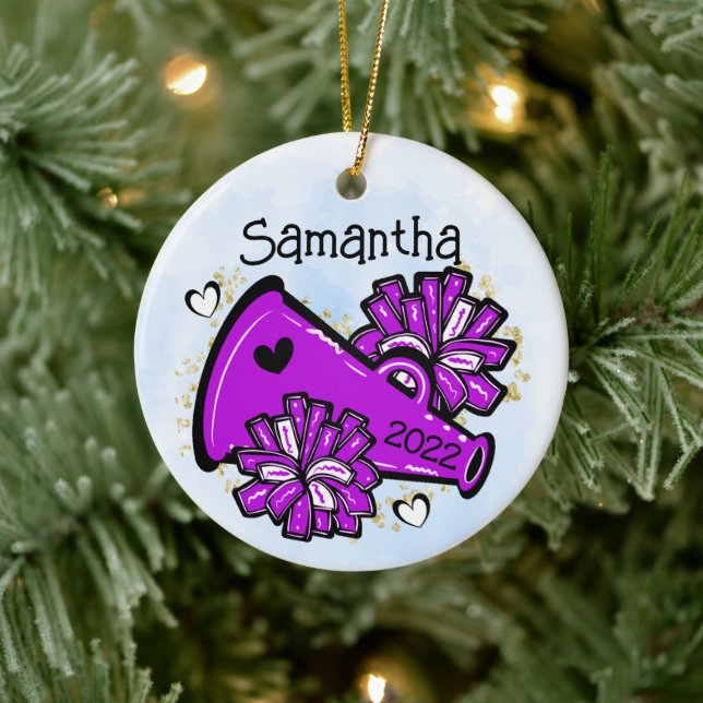 Ornamento morado Megáfono Pom Cute (Árbol)