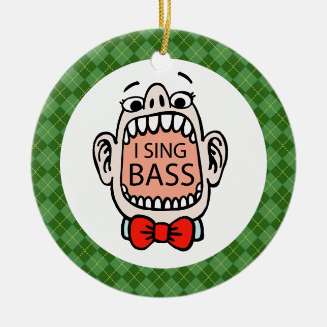 Ornamento musical de Bass Singer Navidades (Frente)
