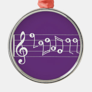 Ornamento musical de Soprano Singer