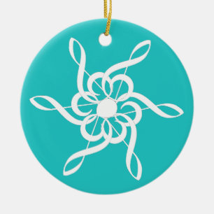 Ornamento musical de Treble Clef Snowflake