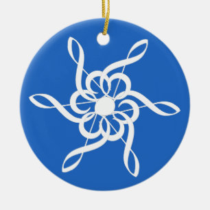 Ornamento musical de Treble Clef Snowflake