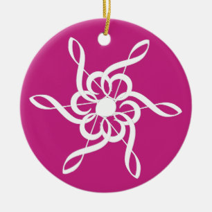 Ornamento musical de Treble Clef Snowflake