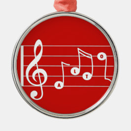 Ornamento musical del cantante rojo de Alto