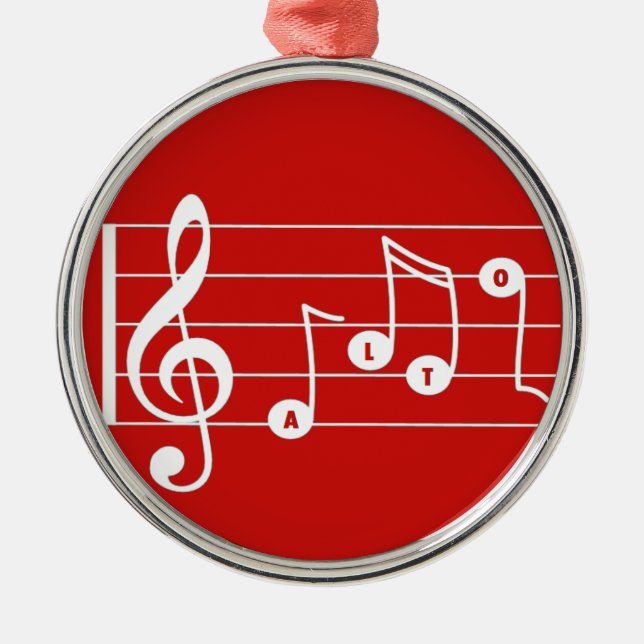 Ornamento musical del cantante rojo de Alto (Frente)
