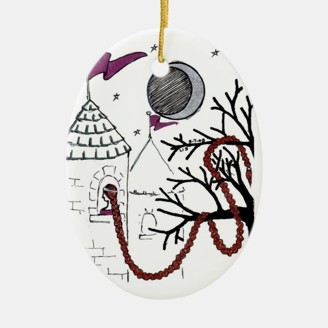 Ornamento muy malo del día del pelo de Rapunzel (Frente)