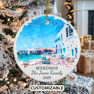 Ornamento Mykonos personalizado, Grecia