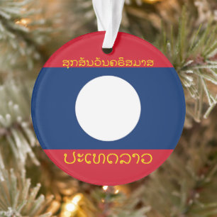 Ornamento navideño acrílico de vacaciones en Lao
