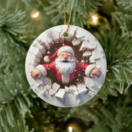Ornamento navideño adorable de Santa Claus 3D