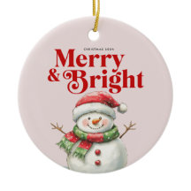 Ornamento navideño alegre y merry