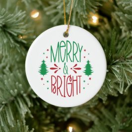 Ornamento navideño alegre y merry
