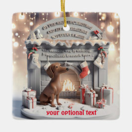 Ornamento navideño alemán Dachshund 3D