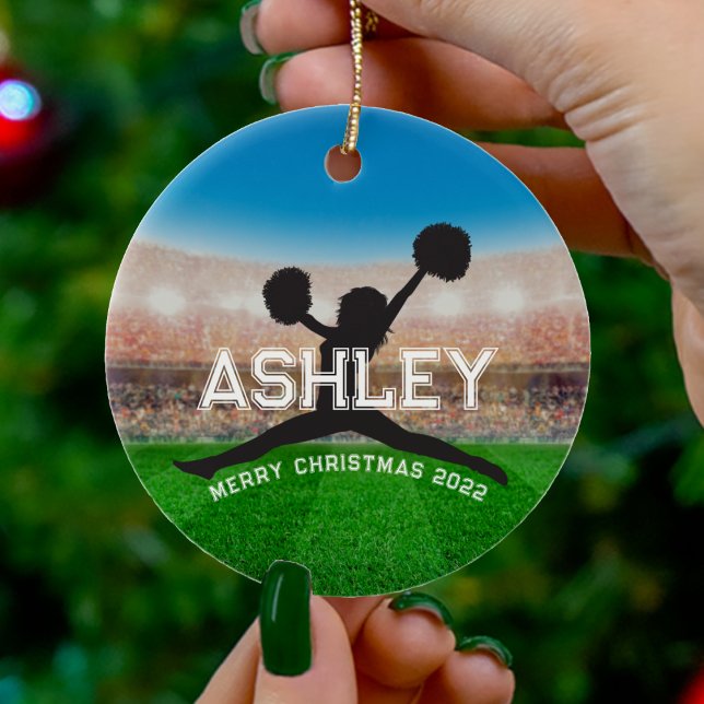 Ornamento navideño animador para mujeres y Chicas (cheer cheerleader cheerleading Christmas ornament)