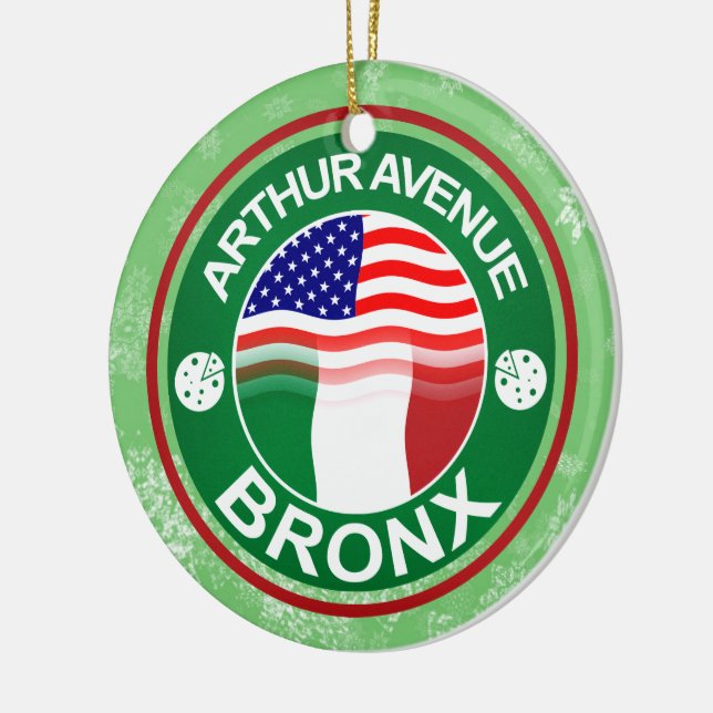 Ornamento navideño Arthur Avenue Bronx Italiano (Izquierda)