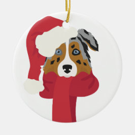 Ornamento navideño australiano. Nieve