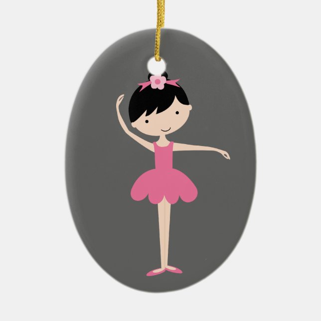 Ornamento navideño Ballerina personalizado (Frente)