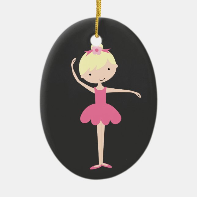 Ornamento navideño Ballerina personalizado (Frente)