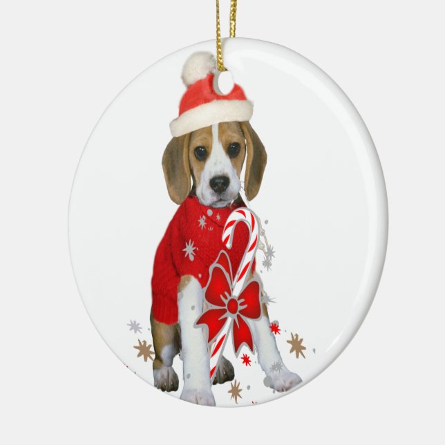Ornamento navideño beagle (Izquierda)