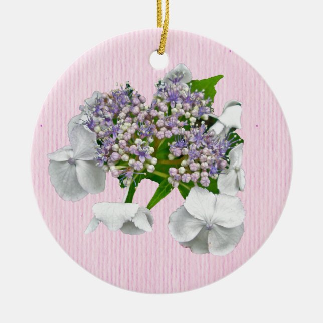 Ornamento navideño Blue Lace Hydrangea (Frente)