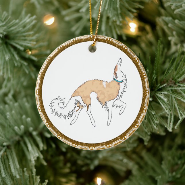 Ornamento navideño Borzoi (Árbol)