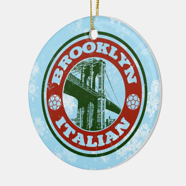 Ornamento navideño Brooklyn Italiano Americano (Izquierda)