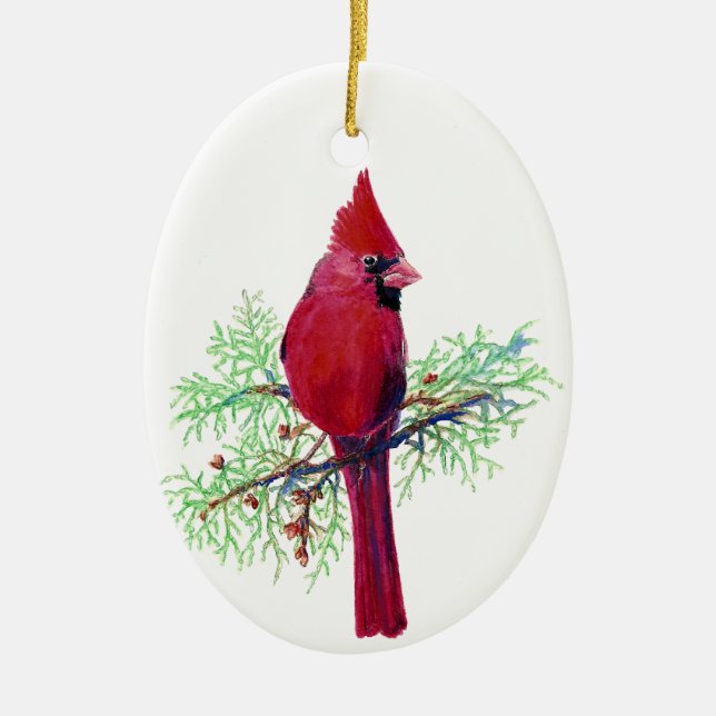 Ornamento navideño cardinal (Frente)