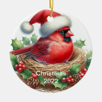 Ornamento navideño cardinal