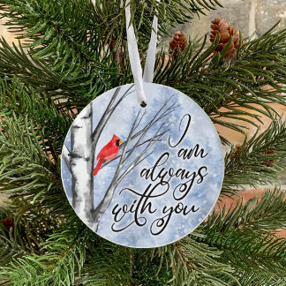 Ornamento navideño cardinal conmemorativo siempre 