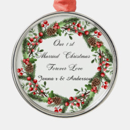 Ornamento navideño casado