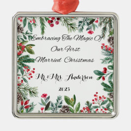Ornamento navideño casado