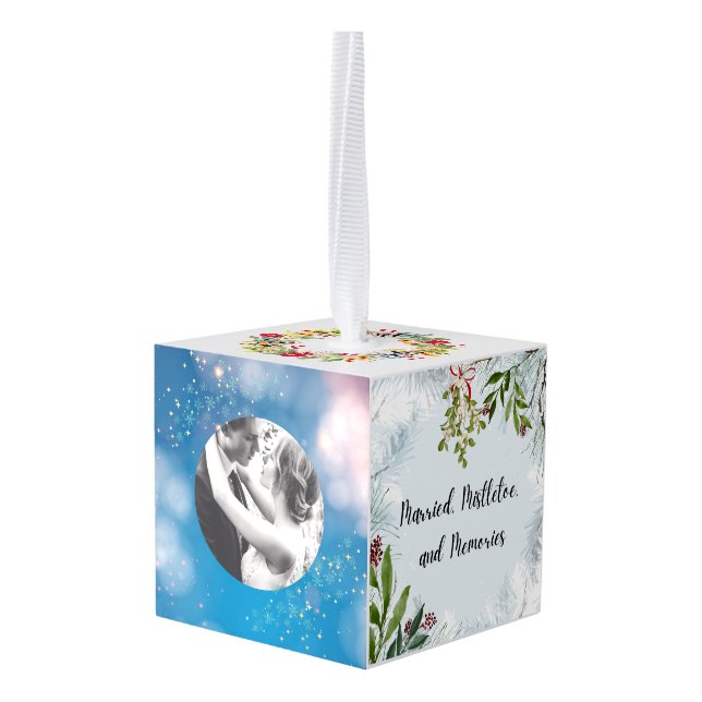 Ornamento navideño casado (Reverso en perspectiva)