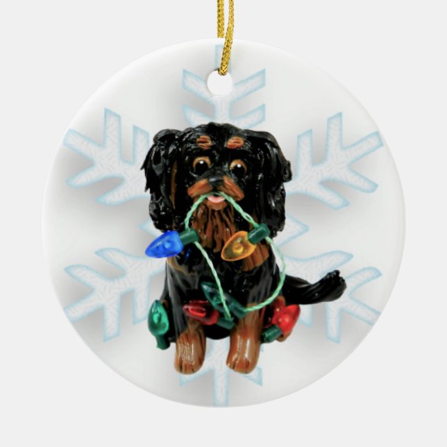 Ornamento navideño Cavalier King Charles Spaniel (Frente)
