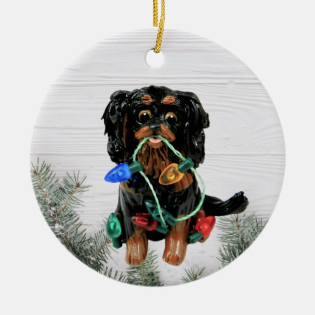 Ornamento navideño Cavalier King Charles Spaniel (Frente)