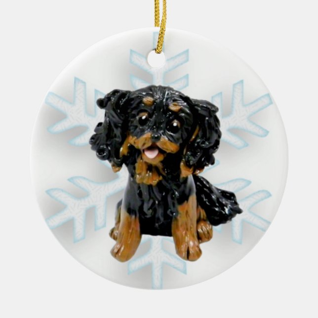 Ornamento navideño Cavalier King Charles Spaniel (Frente)