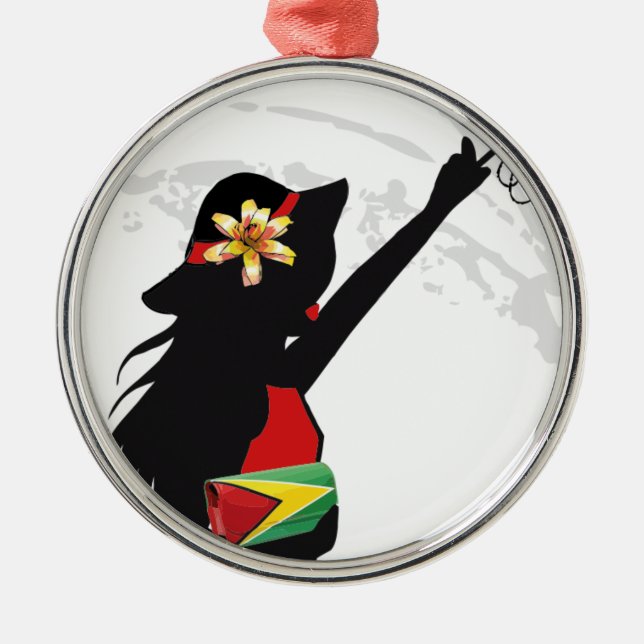 Ornamento navideño Chica de Guyana (Frente)