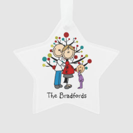 Ornamento navideño Chica de la pareja esperada