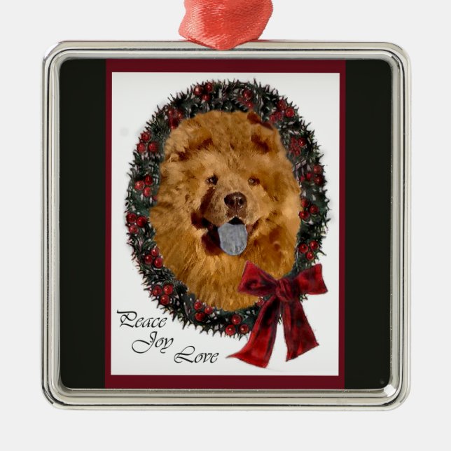 Ornamento navideño Chow Chow (Frente)