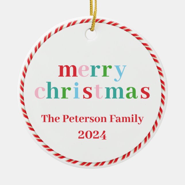 Ornamento navideño colorido (Frente)