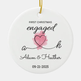 Ornamento navideño comprometido, primera Navidad