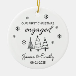 Ornamento navideño comprometido, primera Navidad