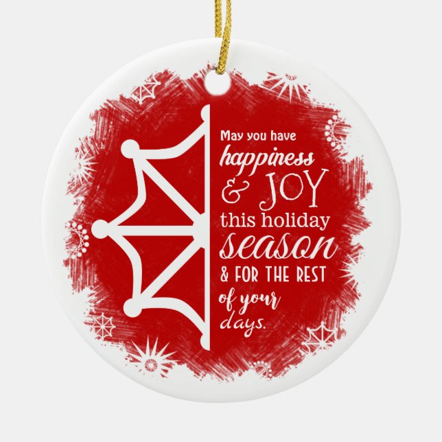 Ornamento navideño con el logo de Red Snowflake (Frente)