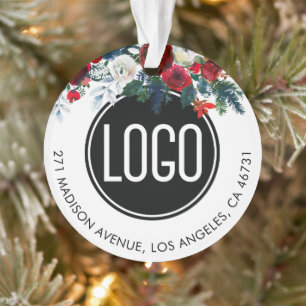 Ornamento navideño con logotipo personalizado