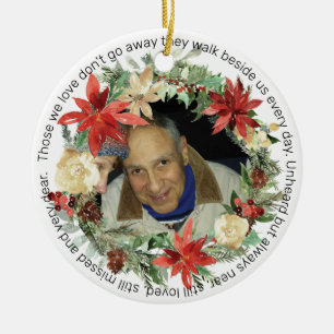 Ornamento navideño conmemorativo de dos caras con