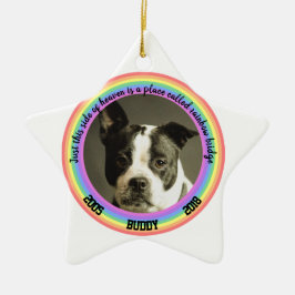 Ornamento navideño conmemorativo de perros persona