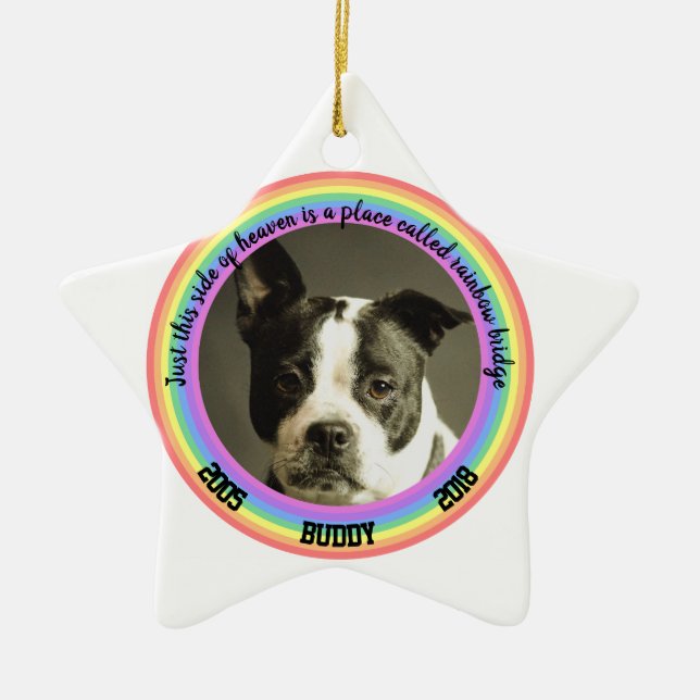 Ornamento navideño conmemorativo de perros persona (Frente)